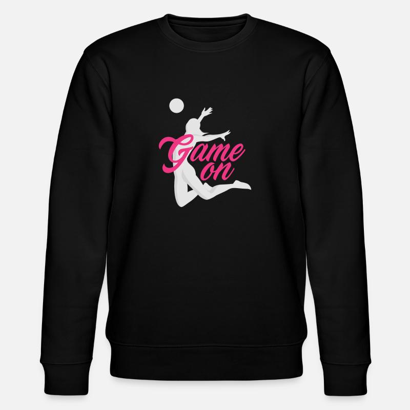 Funny Volleyball Gift - Stanley/Stella CHANGER Unisex Organic Sweatshirt - black