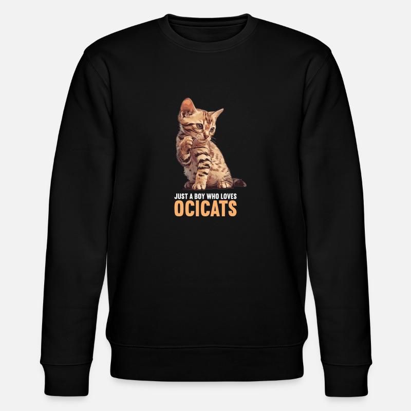 Ocicat Chaton Ocicat Chat - Sweat bio CHANGER Stanley/Stella Unisexe - noir