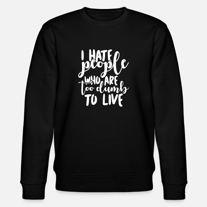 Misanthrope Grumpy Darwin Darwinism - Stanley/Stella Unisex Bio-Sweatshirt CHANGER  - Schwarz