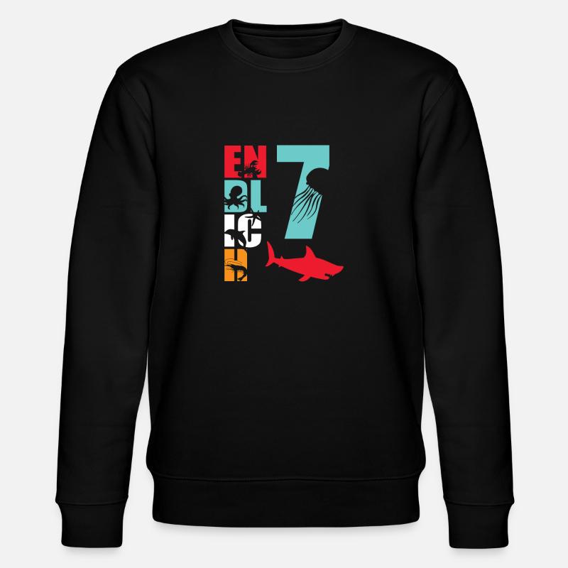 Finally 7 Shark Fish - Stanley/Stella CHANGER Unisex Organic Sweatshirt - black