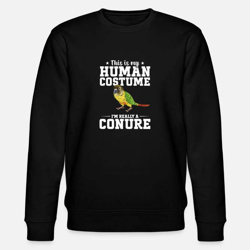 Molinasittich Papagei Vogel Sittich - Stanley/Stella Unisex Bio-Sweatshirt CHANGER  - Schwarz