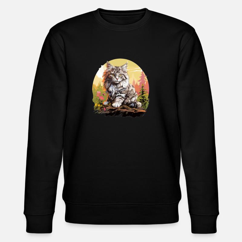 Ragamuffin Kätzchen Ragamuffin Katze - Stanley/Stella Unisex Bio-Sweatshirt CHANGER  - Schwarz