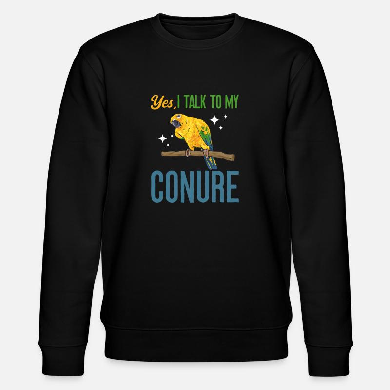 Perruche Perroquet Perruche Oiseau - Sweat bio CHANGER Stanley/Stella Unisexe - noir