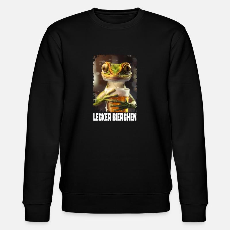 Lecker Bierchen Gecko - Stanley/Stella Unisex Bio-Sweatshirt CHANGER  - Schwarz