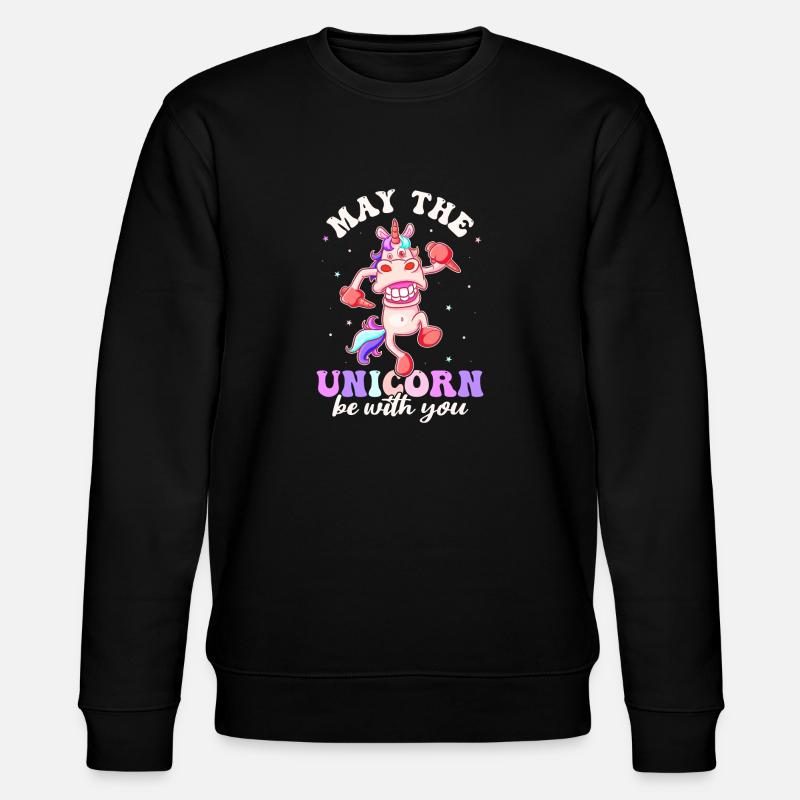 Funny, Mythical Creature, Dinosaur, Funny - Stanley/Stella CHANGER Unisex Organic Sweatshirt - black
