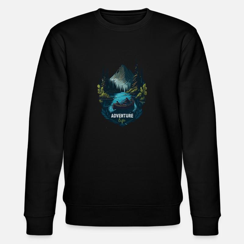 Jäger Bergsteiger Wanderer Abenteuer - Stanley/Stella Unisex Bio-Sweatshirt CHANGER  - Schwarz