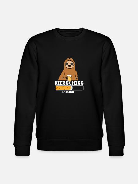 Bierschiss Loading Bier Faultier - Stanley/Stella Unisex Bio-Sweatshirt CHANGER  - Schwarz