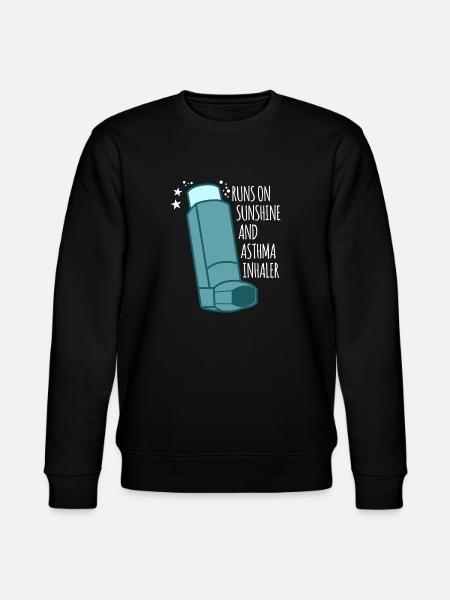 Asthma Inhaler Asthmatic - Stanley/Stella CHANGER Unisex Organic Sweatshirt - black