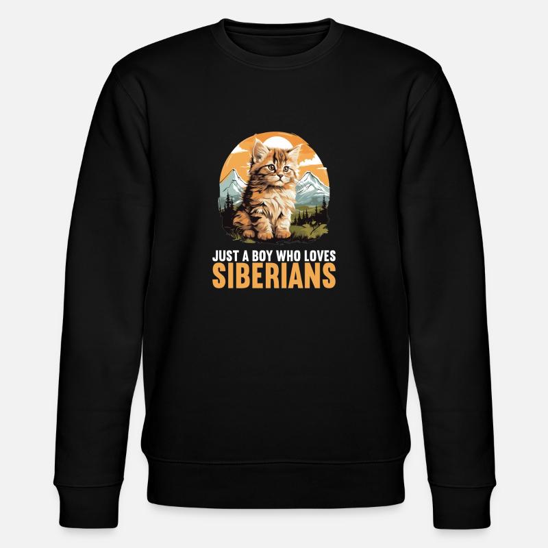 Chat Sibérien Sibirische Katze - Sweat bio CHANGER Stanley/Stella Unisexe - noir