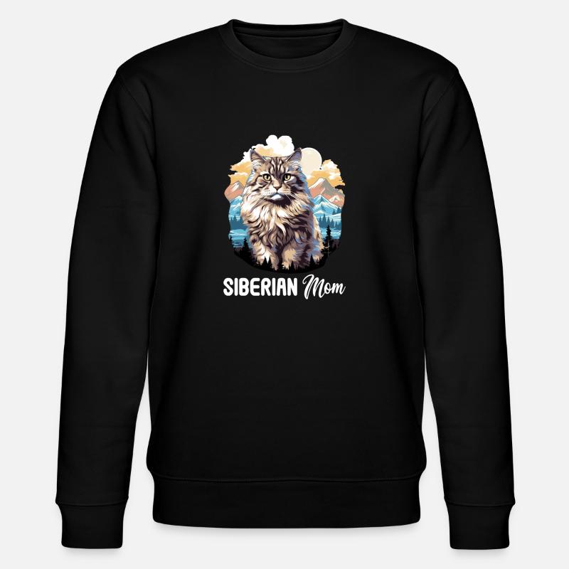 Chat Sibérien Sibirische Katze - Sweat bio CHANGER Stanley/Stella Unisexe - noir