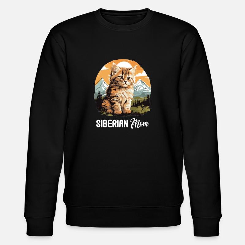 Chat Sibérien Sibirische Katze - Sweat bio CHANGER Stanley/Stella Unisexe - noir