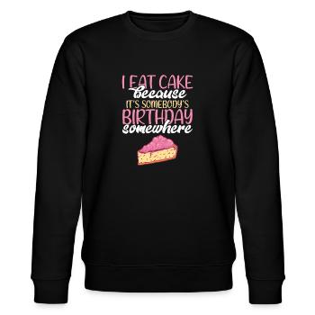 Cake Lover Cake Gift - Stanley/Stella CHANGER Unisex Organic Sweatshirt - black - Front - Nik (191cm) & Marisol (170cm)