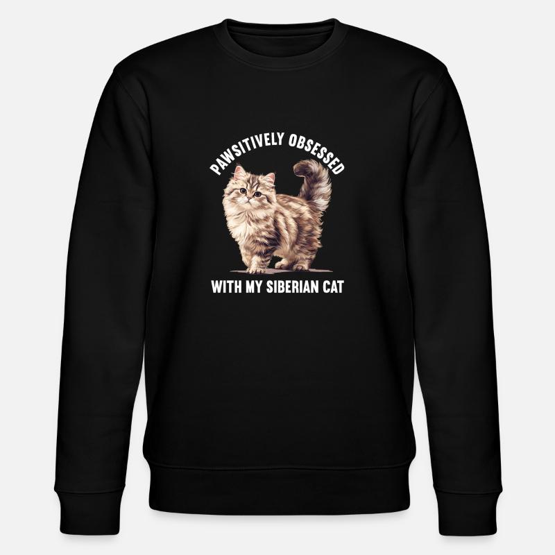 Chat Sibérien Sibirische Katze - Sweat bio CHANGER Stanley/Stella Unisexe - noir