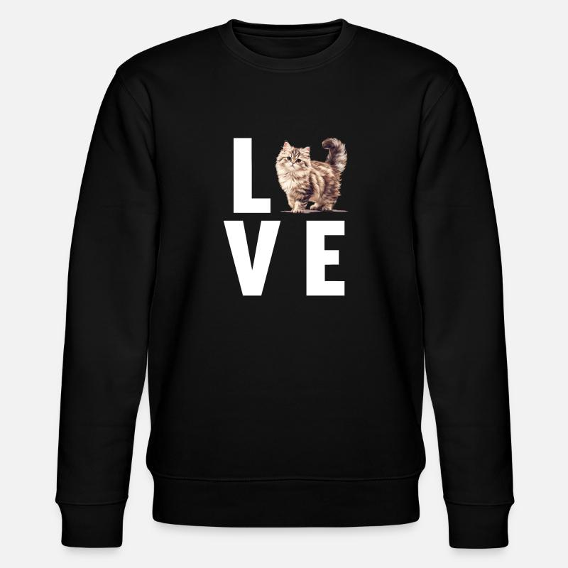Siberian Cat Sibirische Katze - Stanley/Stella CHANGER Unisex Organic Sweatshirt - black