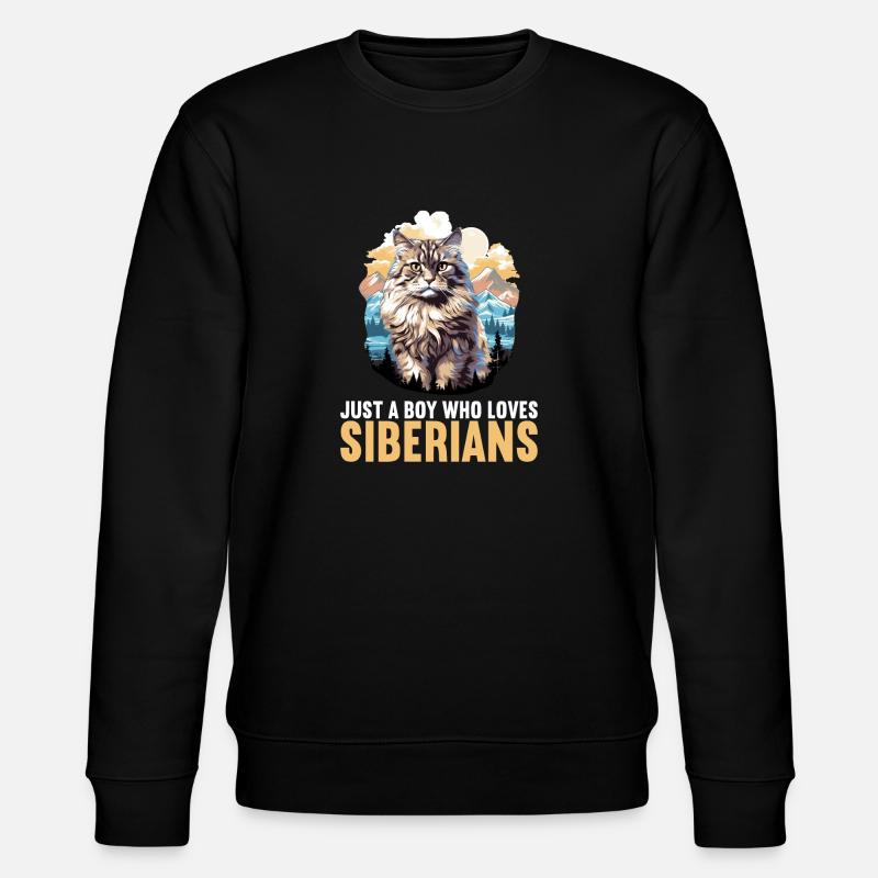 Chat Sibérien Sibirische Katze - Sweat bio CHANGER Stanley/Stella Unisexe - noir