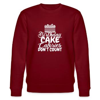 Cake Lover Cake Gift - Stanley/Stella CHANGER Unisex Organic Sweatshirt - burgundy - Front - Nik (191cm) & Marisol (170cm)