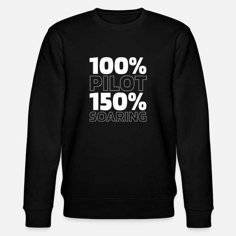 Airplane Pilot - Stanley/Stella CHANGER Unisex Organic Sweatshirt - black