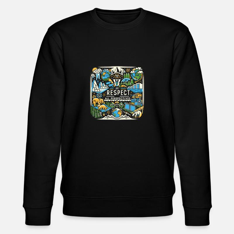 Respect All Perspectives 2 - Stanley/Stella CHANGER Unisex Organic Sweatshirt - black