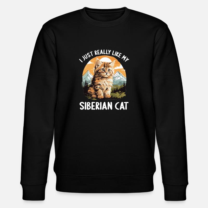 Chat Sibérien Sibirische Katze - Sweat bio CHANGER Stanley/Stella Unisexe - noir