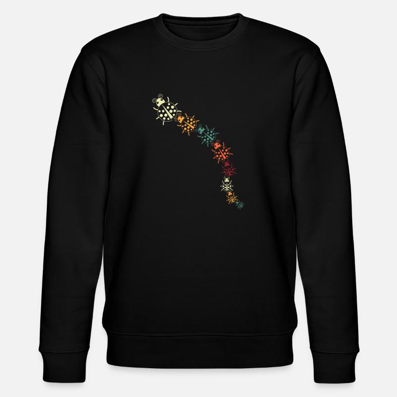 Ladybug Retro Ladybugs - Stanley/Stella CHANGER Unisex Organic Sweatshirt - black