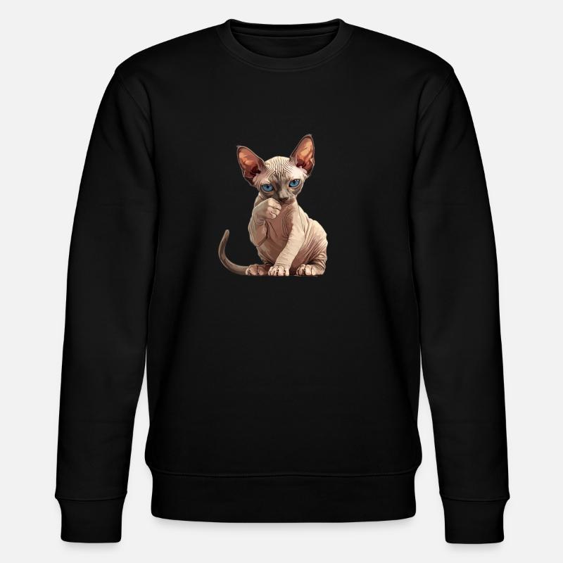 Sphynx Kitten Sphynx Cat - Stanley/Stella CHANGER Unisex Organic Sweatshirt - black
