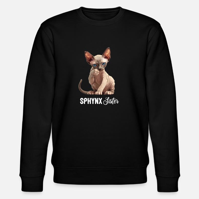Sphynx Kitten Sphynx Cat - Stanley/Stella CHANGER Unisex Organic Sweatshirt - black