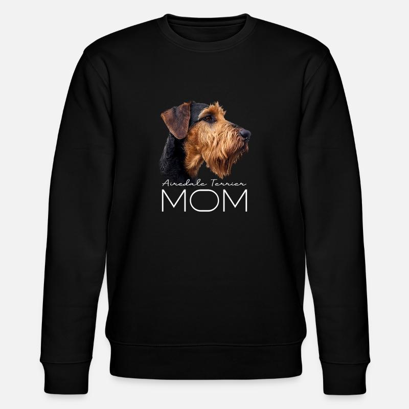 Airedale Terrier Mom - Stanley/Stella CHANGER Unisex Organic Sweatshirt - black