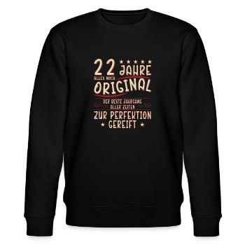 22 Geburtstag 22 Jahre Mann 22 jahre legende 22 - Stanley/Stella Unisex Bio-Sweatshirt CHANGER  - Schwarz - Vorne - Nik (191cm) & Marisol (170cm)