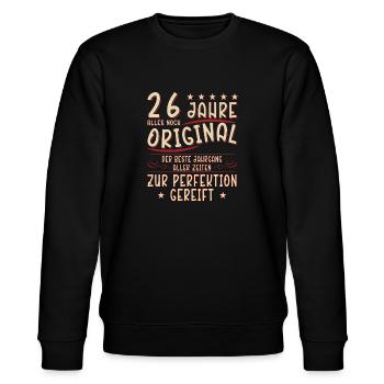 26 Geburtstag 26 Jahre Mann 26 jahre legende 26 - Stanley/Stella Unisex Bio-Sweatshirt CHANGER  - Schwarz - Vorne - Nik (191cm) & Marisol (170cm)