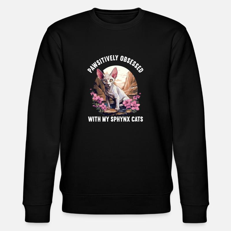 Sphynx Kitten Sphynx Cat - Stanley/Stella CHANGER Unisex Organic Sweatshirt - black