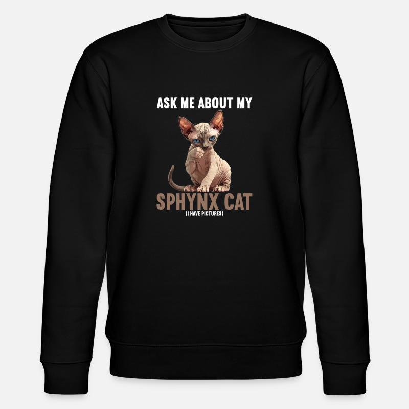 Sphynx Kätzchen Sphynx Katze - Stanley/Stella Unisex Bio-Sweatshirt CHANGER  - Schwarz
