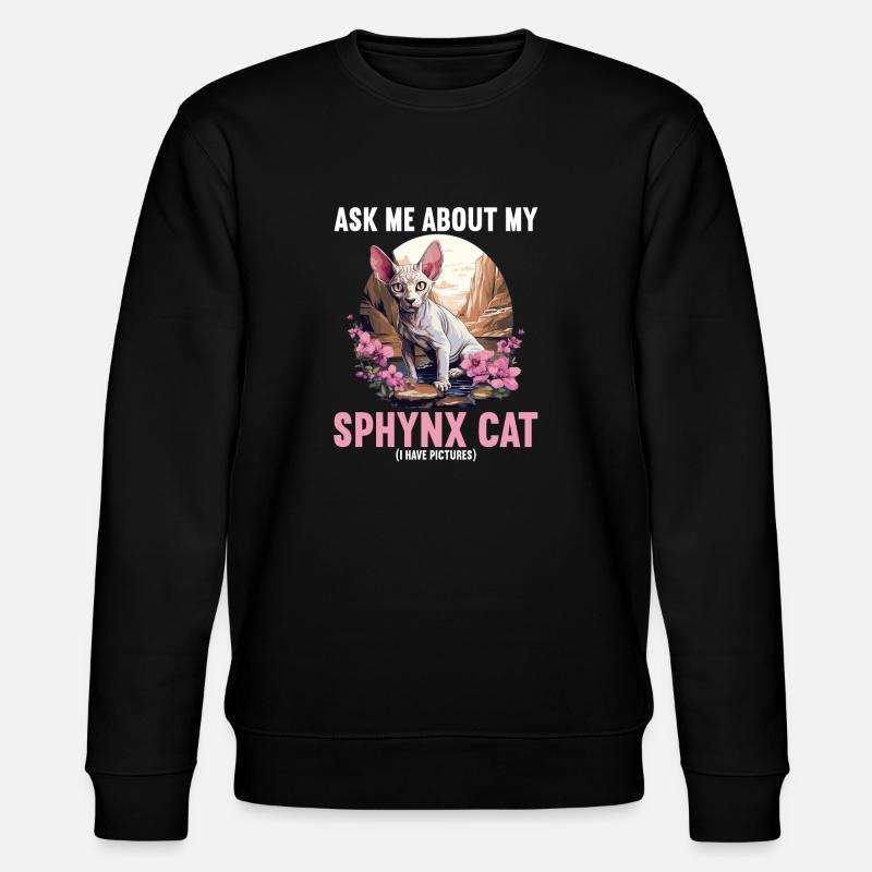 Sphynx Kätzchen Sphynx Katze - Stanley/Stella Unisex Bio-Sweatshirt CHANGER - Schwarz