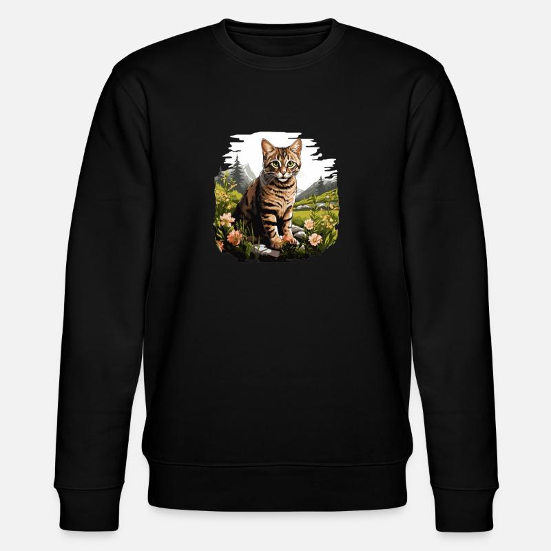 Tabby Kitten Tabby Cat - Stanley/Stella CHANGER Unisex Organic Sweatshirt - black