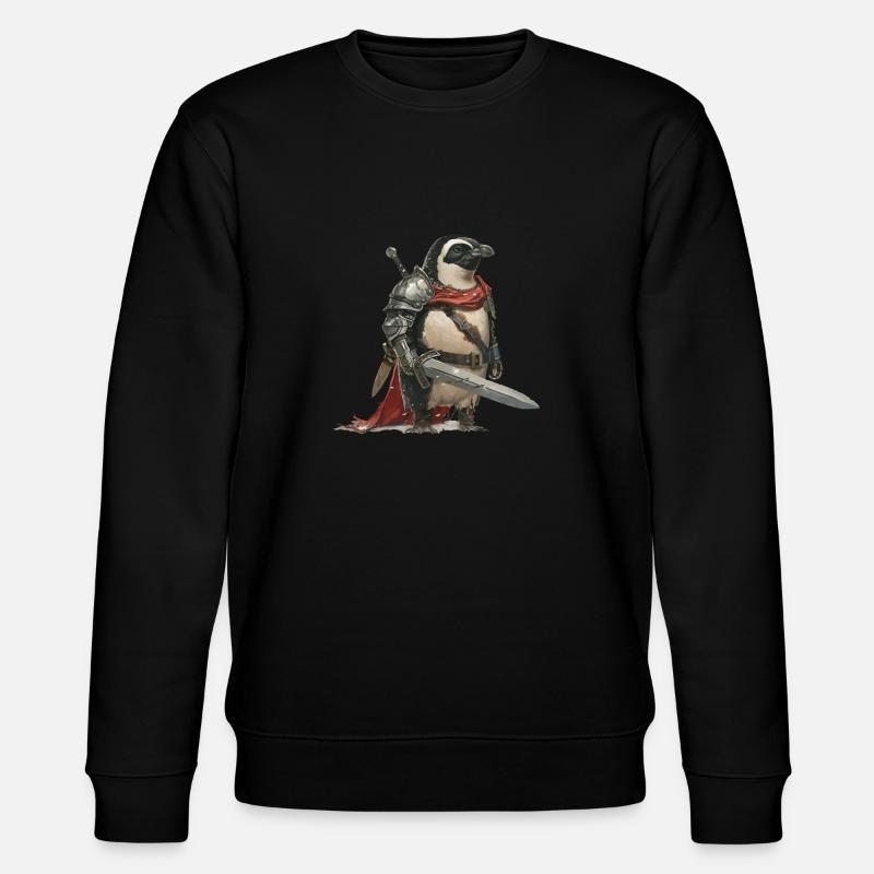 Chevalier Pingouin Moyen Âge - Sweat bio CHANGER Stanley/Stella Unisexe - noir