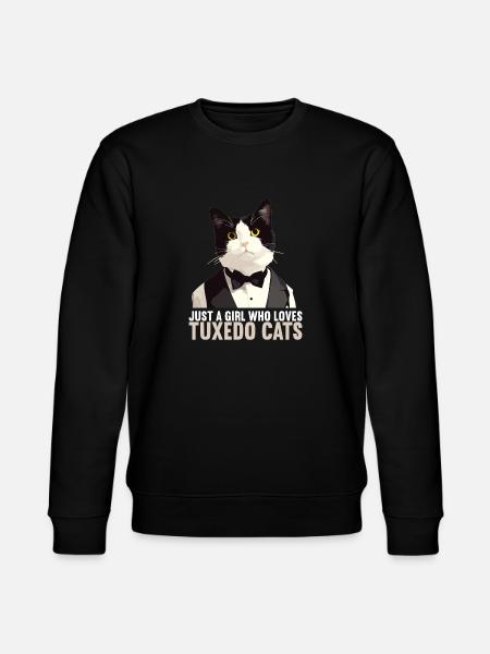 Tuxedo Kitten Tuxedo Cat - Stanley/Stella CHANGER Unisex Organic Sweatshirt - black