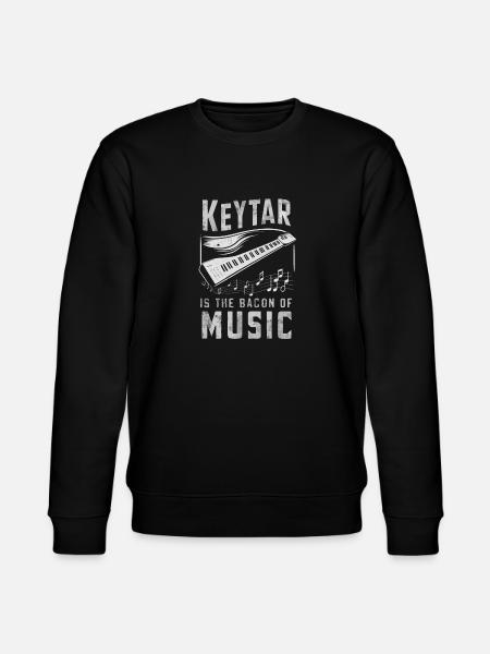 Keytar Keyboard Gift - Stanley/Stella CHANGER Unisex Organic Sweatshirt - black