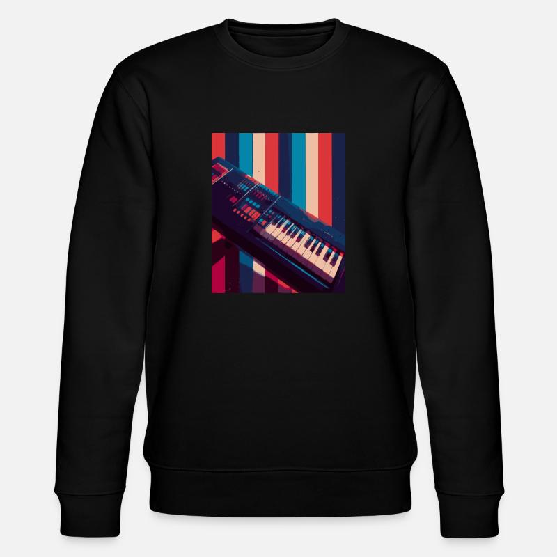 Keytar Keyboard Geschenk - Stanley/Stella Unisex Bio-Sweatshirt CHANGER  - Schwarz