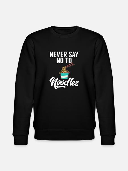 Noodle Lover Gifts - Stanley/Stella CHANGER Unisex Organic Sweatshirt - black