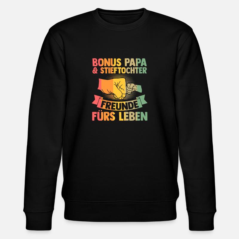 Patenonkel Patensohn Taufpate Geschenk - Stanley/Stella Unisex Bio-Sweatshirt CHANGER - Schwarz