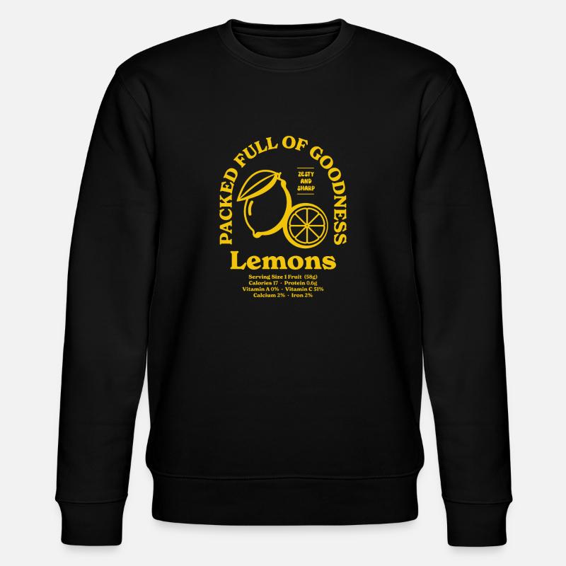 Citrons Nutritionnels - Sweat bio CHANGER Stanley/Stella Unisexe - noir