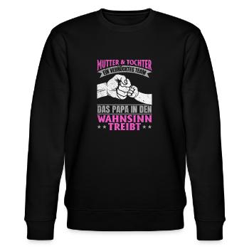 Mutter & Tochter Zusammen unschlagbar - Stanley/Stella Unisex Bio-Sweatshirt CHANGER  - Schwarz - Vorne - Nik (191cm) & Marisol (170cm)