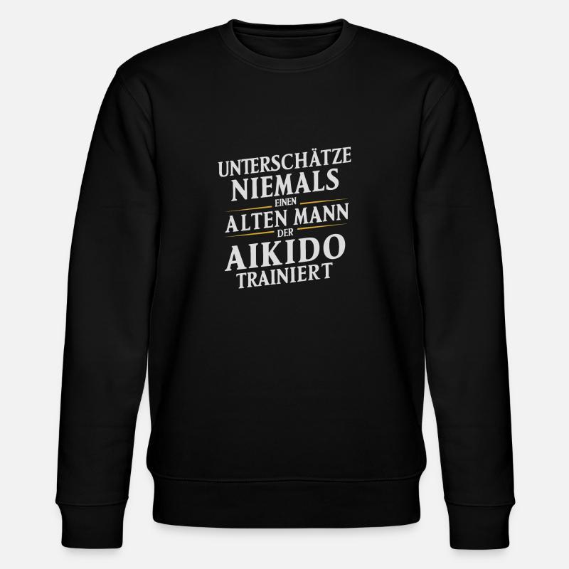 Aikido Kampfsport Geschenk - Stanley/Stella Unisex Bio-Sweatshirt CHANGER  - Schwarz