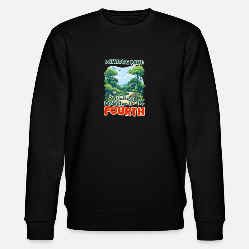 Patriotic Buddhist Patriotic Path - Stanley/Stella CHANGER Unisex Organic Sweatshirt - black