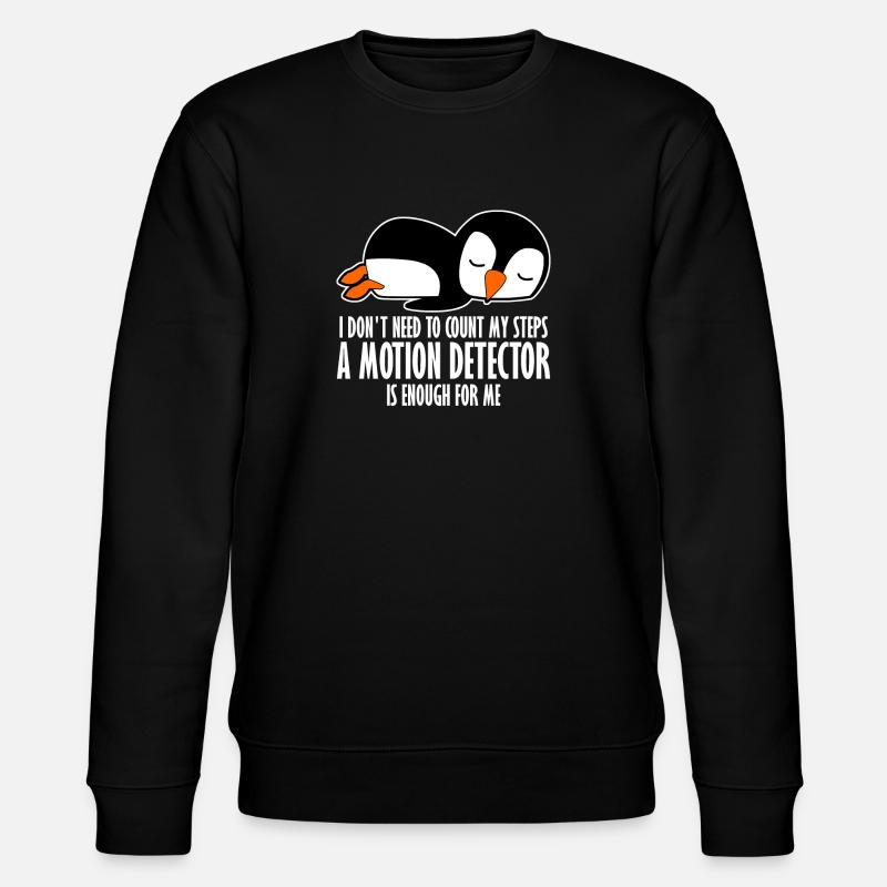 Sleeping Penguins Lazy Penguin - Stanley/Stella Unisex Bio-Sweatshirt CHANGER  - Schwarz