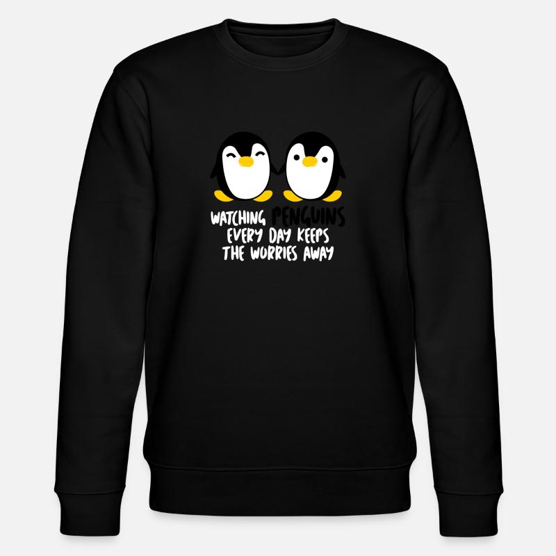Penguins - Stanley/Stella Unisex Bio-Sweatshirt CHANGER  - Schwarz