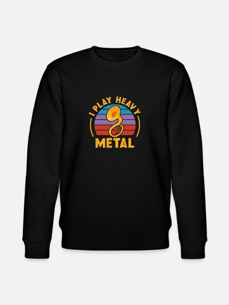 I Play Heavy Metal Brass Musician Sousaphone - Stanley/Stella CHANGER Unisex Organic Sweatshirt - black