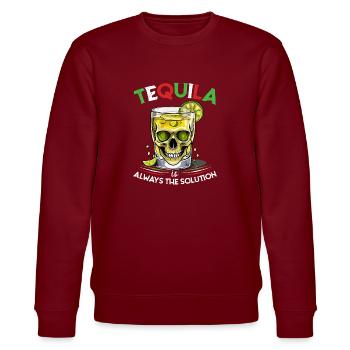 Drôle de Tequila Dicton Cinco De Mayo Mexique - Sweat bio CHANGER Stanley/Stella Unisexe - bordeaux - Devant - Nik (191cm) & Marisol (170cm)