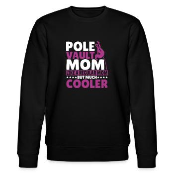 Stabhochspringer-Geschenk - Stanley/Stella Unisex Bio-Sweatshirt CHANGER  - Schwarz - Vorne - Nik (191cm) & Marisol (170cm)