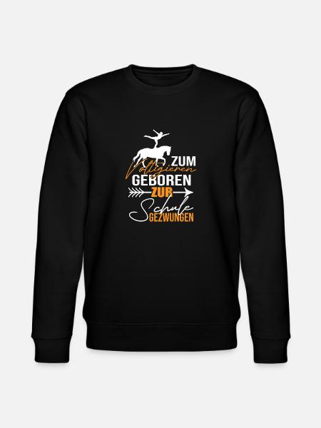 Loves Horse Vaulting Gift - Stanley/Stella CHANGER Unisex Organic Sweatshirt - black
