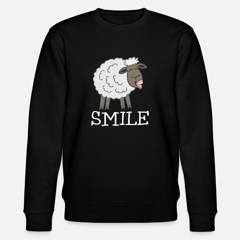 Smiling Sheep - Stanley/Stella CHANGER Unisex Organic Sweatshirt - black